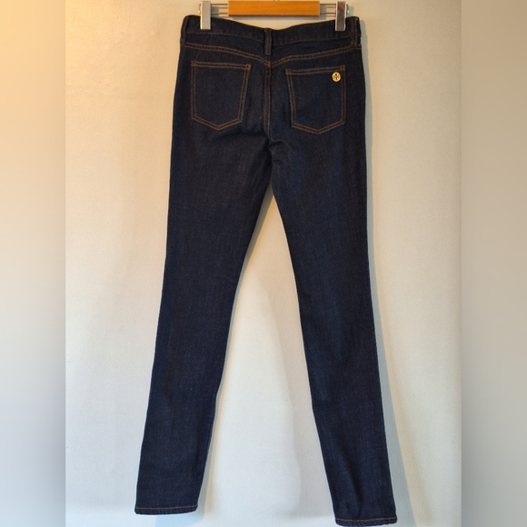 Tory Burch Super Skinny Dark Wash 26 - Picture 6 of 9